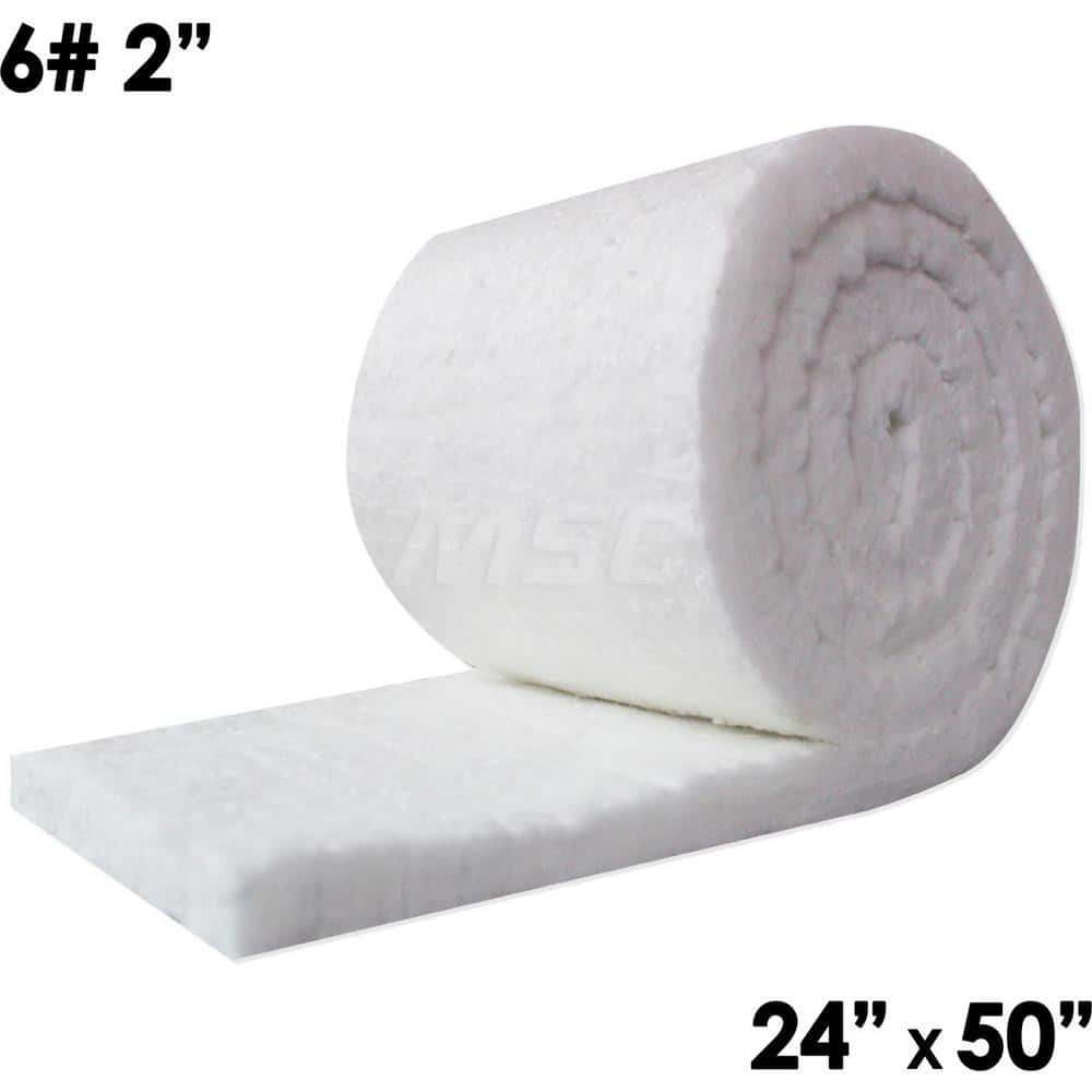 Blanket Insulation, Material: Ceramic, Fiber , Density (Lb./Cu. Ft.): 6 , Shape: Roll, Roll , Thickness: 2 (Inch), Length (Inch): 50  MPN:CF6-2-24X50