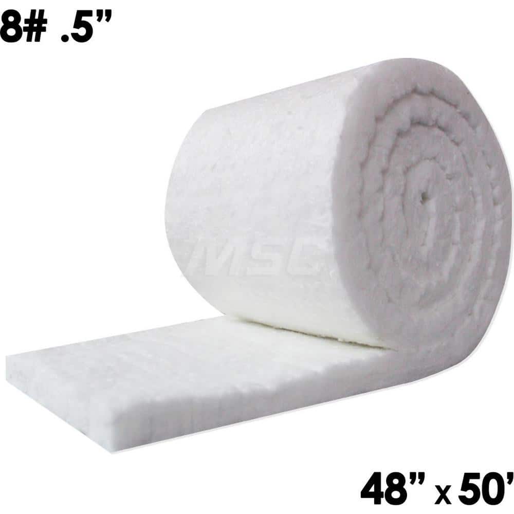 Blanket Insulation, Material: Ceramic, Fiberglass Insulated, Teflon , Density (Lb./Cu. Ft.): 8 , Shape: Roll, Roll , Thickness: 0.5 (Inch), Length (Inch): 600  MPN:CF8-5-48X50