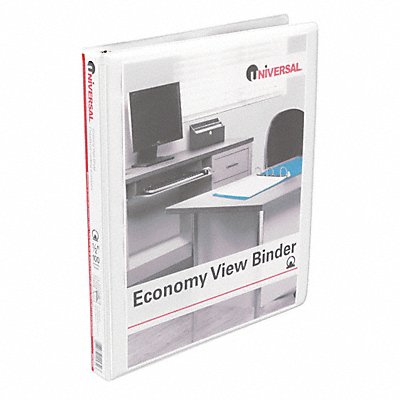 3-Ring Binder 1/2 White PK6 MPN:UNVWUNV-20956