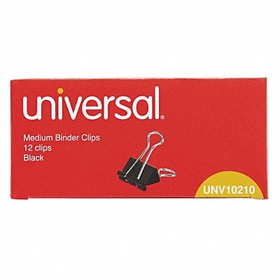 Binder Clip Steel 1-1/4in. Size PK12 MPN:UNV10210