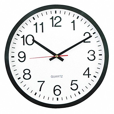 Round Wall Clock Black 12.5 dia. MPN:UNV10431