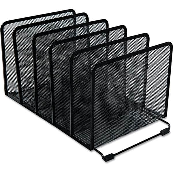 Display & Organizer Accessories, Type: Vertical File Sorter , For Use With: Papers , Color: Black , Material: Metal Wire, Metal Mesh  MPN:UNV20001