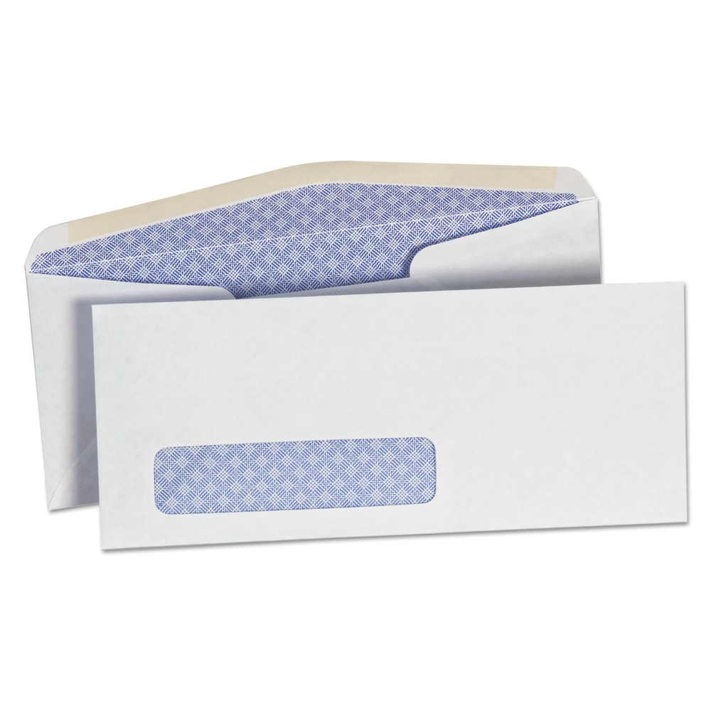 Universal #10 Business Envelopes, Window And Security Tint, Gummed Seal, White, Box Of 500 MPN:35203