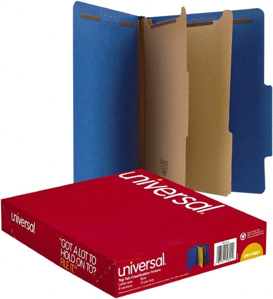 Classification Folder: Letter, Cobalt Blue, 10/Pack MPN:UNV10301