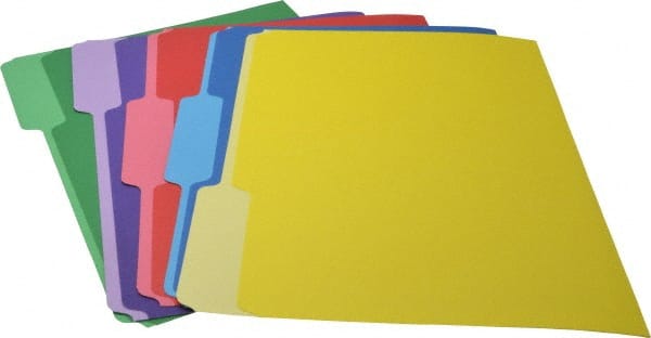 Colored Folder with Single-Ply Tab: Letter, Blue, Green, Red, Yellow & Violet, 100/Pack MPN:UNV10506