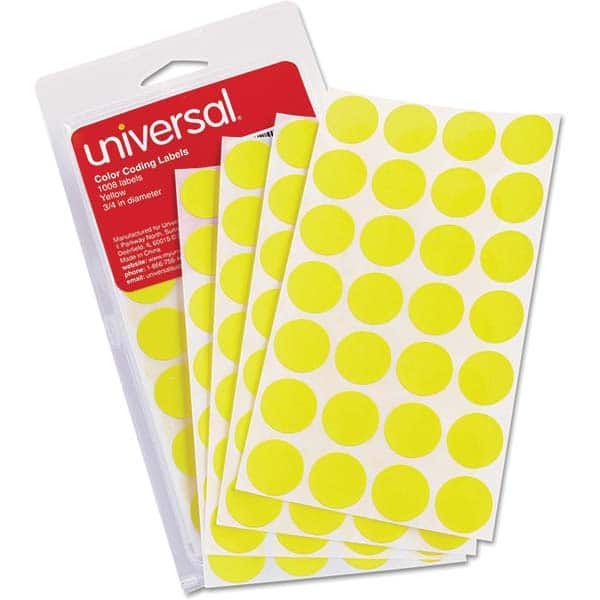 Label Maker Label: Yellow, Paper, 1,008 per Roll MPN:UNV40114