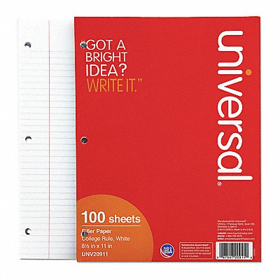 Looseleaf Paper College PK100 MPN:UNV20911