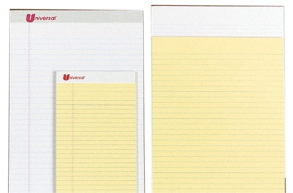 Perforated Style Ruled Pad: 50 Sheets, Yellow Paper, Perforated Binding MPN:UNV10630