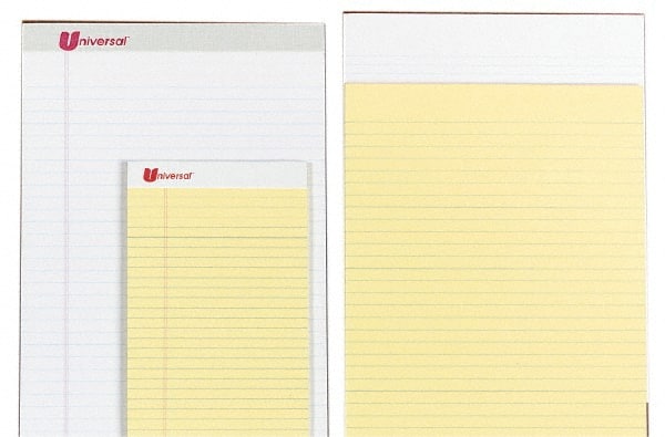 Perforated Style Ruled Pad: 50 Sheets, Yellow Paper, Perforated Binding MPN:UNV40000