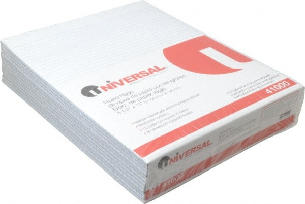 Glue Top Pad: 50 Sheets, White Paper, Glue Binding MPN:UNV41000