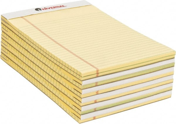 Perforated Style Ruled Pad: 50 Sheets, Yellow Paper, Perforated Binding MPN:UNV46200