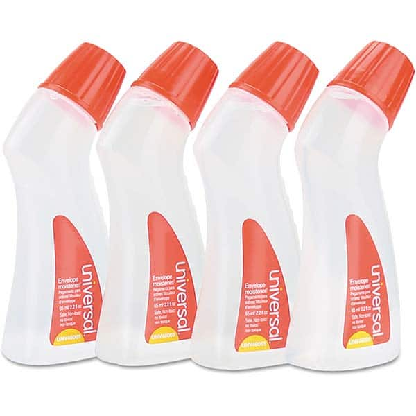 Envelope Moistener with Adhesive, 2.2 oz Bottle, Clear, 4/Pack MPN:UNV46065VP