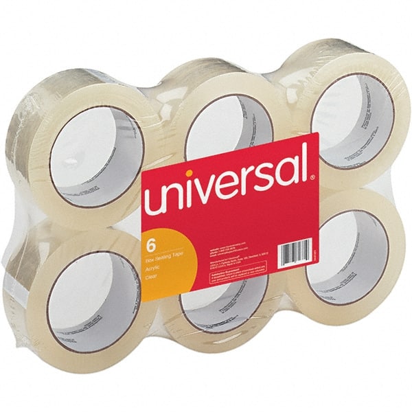 Pack of (6), 48mm x 100m Rolls, Clear Box Sealing & Label Protection Tape MPN:UNV63500