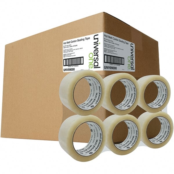 Pack of (36), 48mm x 50m Rolls, Clear Box Sealing & Label Protection Tape MPN:UNV99000