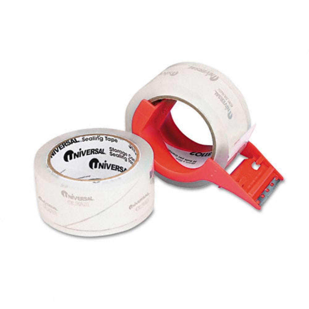 Universal Mailing and Storage Tape - 2in Width x 55yd Length - 3in Core - Acrylic - Non-yellowing - Dispenser Included - 2 / Box - Clear (Min Order Qty 5) MPN:31102