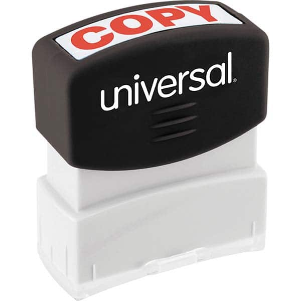 Pre-inked Stock Stamps, Message: COPY, COPY, COPY , Material: Plastic , Imprint Shape: Rectangle , Ink Color: Red , Border Shape: Rectangle  MPN:UNV10048