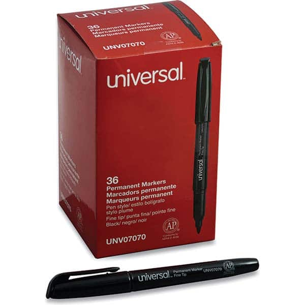 Permanent Marker: Black, AP Non-Toxic, Fine Point MPN:UNV07070