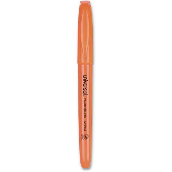 Highlighter Marker: Fluorescent Orange, Fluorescent, Chisel Point MPN:UNV08853