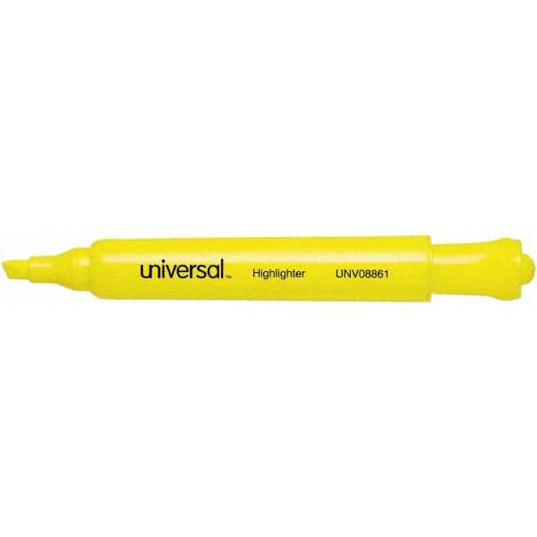 Highlighter Marker: Yellow, Water-Based, Chisel Point MPN:UNV08861