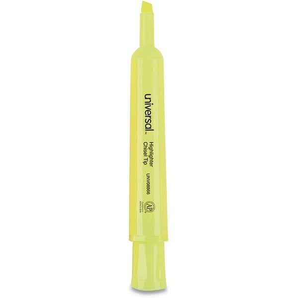 Highlighter Marker: Fluorescent Yellow, Fluorescent, Chisel Point MPN:UNV08866