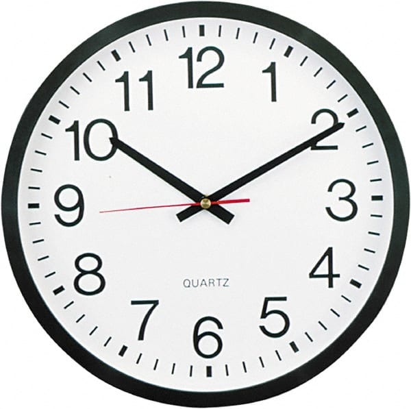 11-1/2 Inch Diameter, White Face, Dial Wall Clock MPN:UNV10431