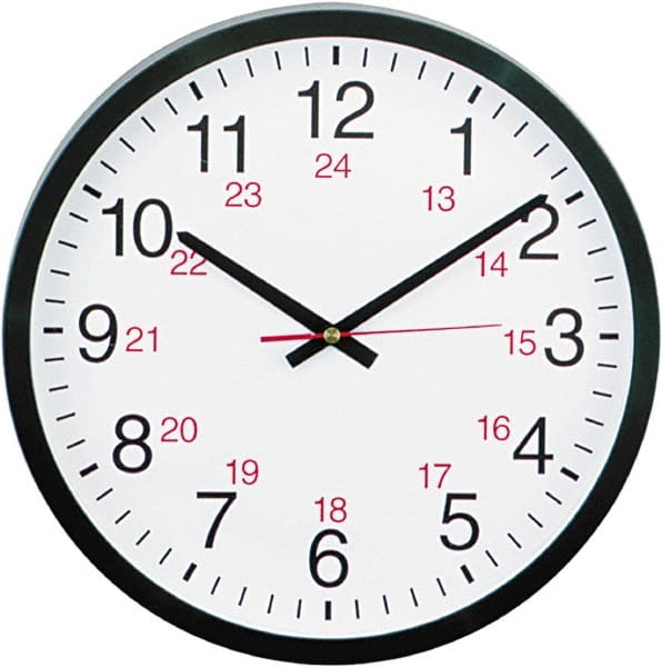 11-1/2 Inch Diameter, White Face, Dial Wall Clock MPN:UNV10441