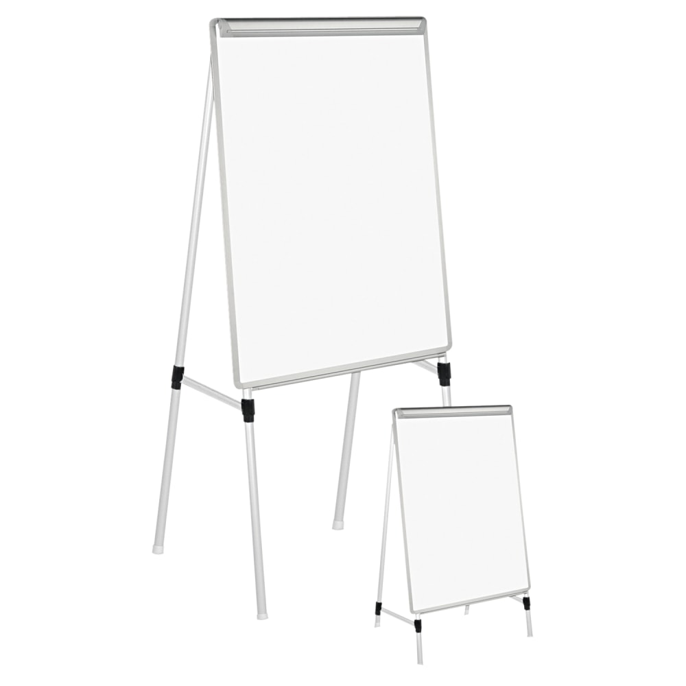 Universal Adjustable Melamine Dry-Erase Whiteboard, 41in x 29in, Aluminum Frame With Silver Finish MPN:43033