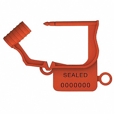 Padlock Seals Orange Plastic PK50 MPN:UFLEX ORANGE50