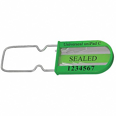 Padlock Seals Green Acrylic PK50 MPN:UPAD-C GREEN50