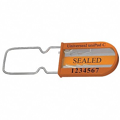 Padlock Seals Orange Acrylic PK50 MPN:UPAD-C ORANGE50