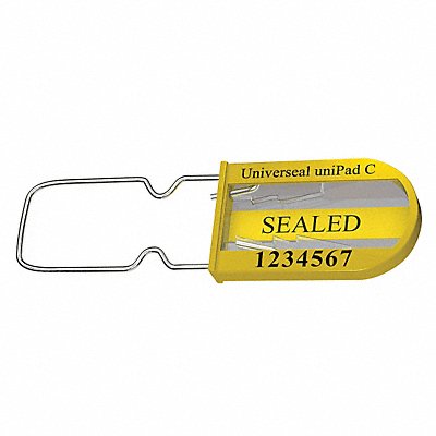 Padlock Seals Yellow Acrylic PK50 MPN:UPAD-C YELLOW50