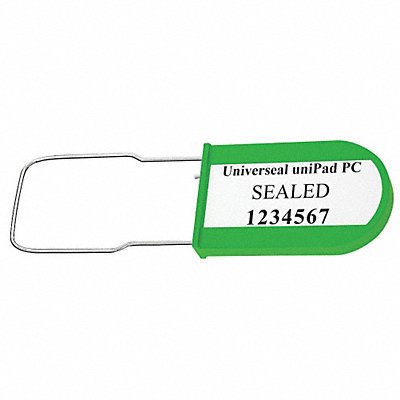 Padlock Seals Green Acrylic PK50 MPN:UPAD-PC GREEN50