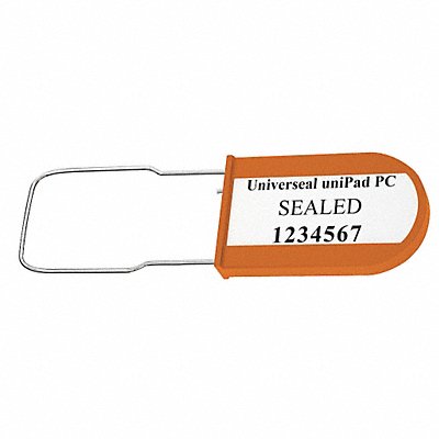 Padlock Seals Orange Acrylic PK50 MPN:UPAD-PC ORANGE50