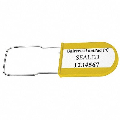 Padlock Seals Yellow Acrylic PK50 MPN:UPAD-PC YELLOW50