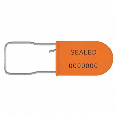 Padlock Seals Orange Plastic PK50 MPN:UPAD-S ORANGE50