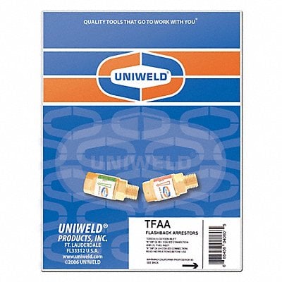 UNIWELD TFA Flashback Arrestor Set MPN:TFAA