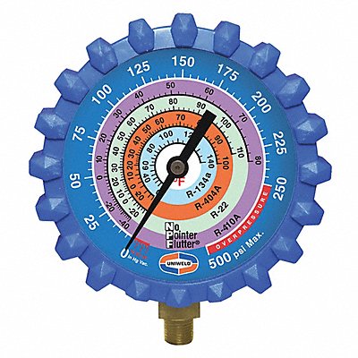 Refrigerant Gauge Blue 3-1/4 L 500 psi MPN:G430ND