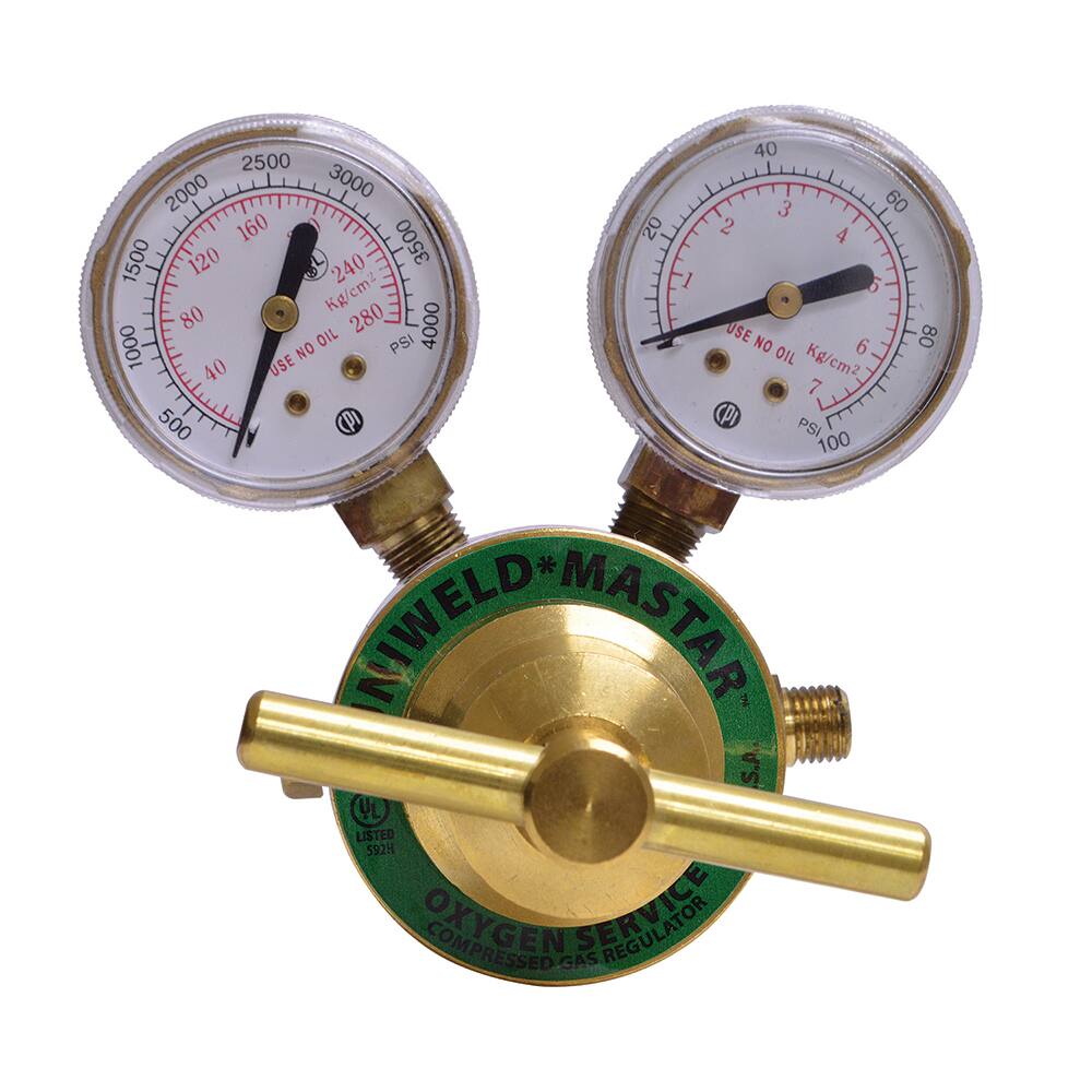 Welding Regulators, Gas Type: Oxygen , Maximum Inlet Pressure (psi): 4000 , Maximum Outlet Pressure: 100 psi , CGA Inlet Connection: 540  MPN:12106