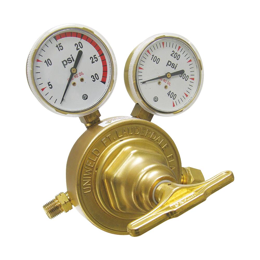 Welding Regulators, Gas Type: Acetylene , Maximum Inlet Pressure (psi): 400 , Maximum Outlet Pressure: 30 psi , CGA Inlet Connection: 510  MPN:RV8011