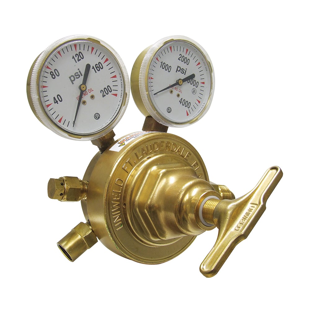 Welding Regulators, Gas Type: Argon , Maximum Inlet Pressure (psi): 4000 , Maximum Outlet Pressure: 200 psi , CGA Inlet Connection: 580  MPN:RV8014