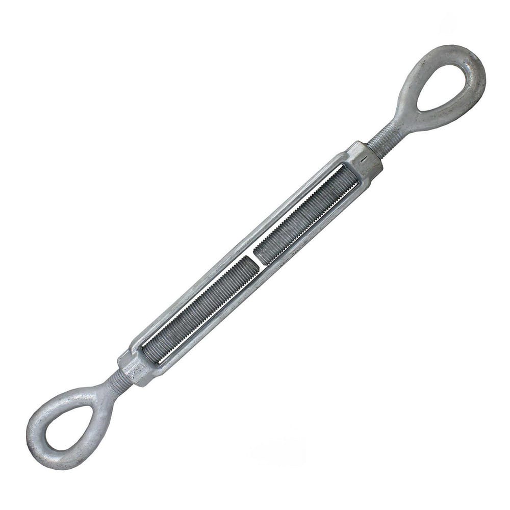 Turnbuckles, Turnbuckle Type: Eye & Eye , Working Load Limit: 1200 lb , Thread Size: 3/8-6 in , Turn-up: 6in , Closed Length: 12.16in  MPN:EETBGV38X6