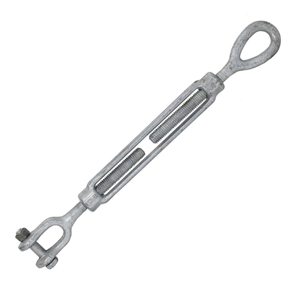 Turnbuckles, Turnbuckle Type: Jaw & Eye , Working Load Limit: 3500 lb , Thread Size: 5/8-12 in , Turn-up: 12in , Closed Length: 21.28in  MPN:JETBGV58X12