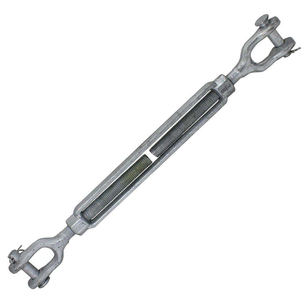 Turnbuckles, Turnbuckle Type: Jaw & Jaw , Working Load Limit: 7200 lb , Thread Size: 7/8-12 in , Turn-up: 12in , Closed Length: 24.32in  MPN:JJTBGV78X12