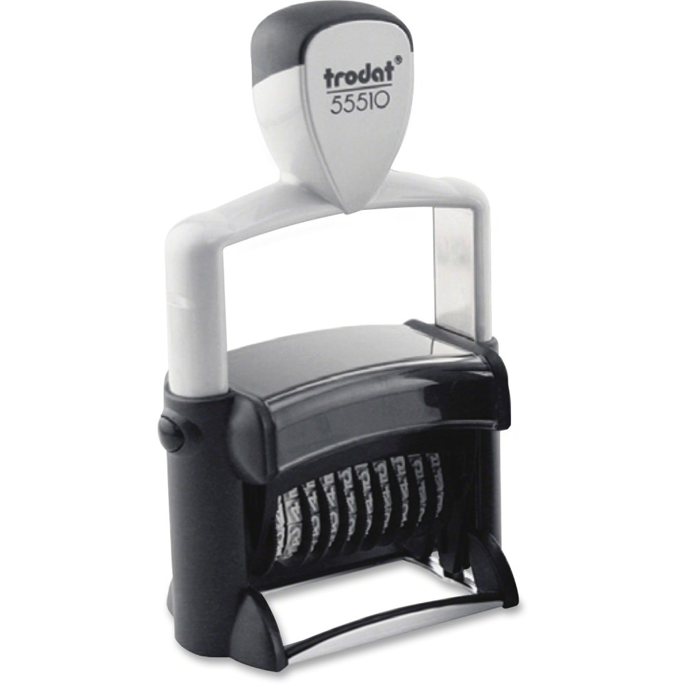 Trodat 10-Digit Self-Ink Number Stamp - Date Stamp - 10 Bands - Black - 1 Each (Min Order Qty 3) MPN:T55510