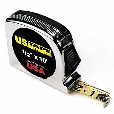 Tape Measure 1/2 In x 10 ft Chrome Ft/In MPN:56705