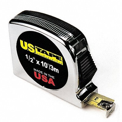 Tape Measure 1/2Inx10 ft Chrome In/Ft/mm MPN:56735