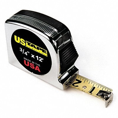 Tape Measure 3/4 In x 12 ft Chrome Ft/In MPN:56907