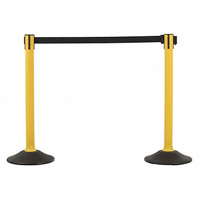 Barrier Post with Belt HDPE Yellow PR MPN:U2055