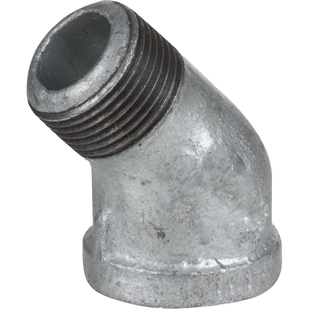 Galvanized Pipe Fittings, Fitting Size: 1/4 , Material: Galvanized Iron , Fitting Shape: 450 Elbow , Thread Standard: NPT  MPN:ZUSA-PF-20720