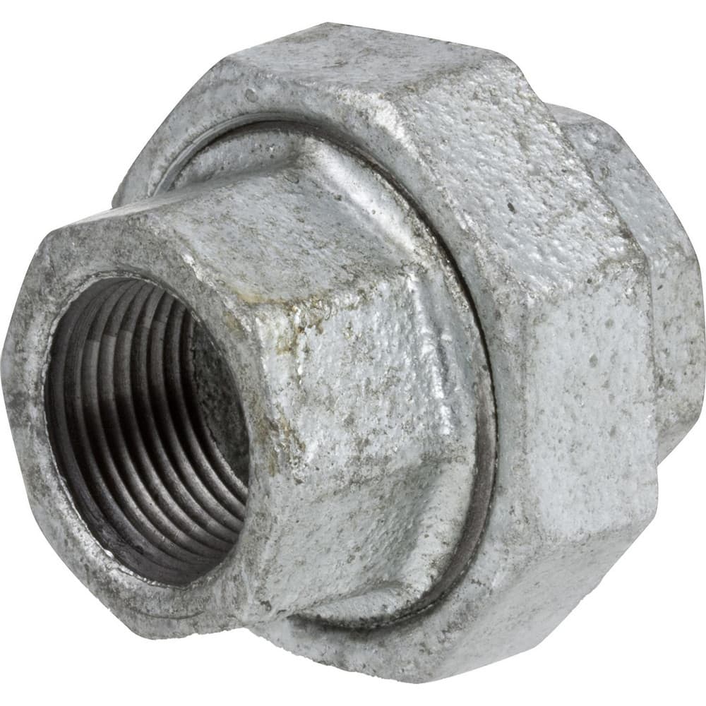 Galvanized Pipe Fittings, Fitting Type: Union , Fitting Size: 3/8 , Material: Galvanized Iron , Fitting Shape: Straight , Thread Standard: NPT  MPN:ZUSA-PF-20951